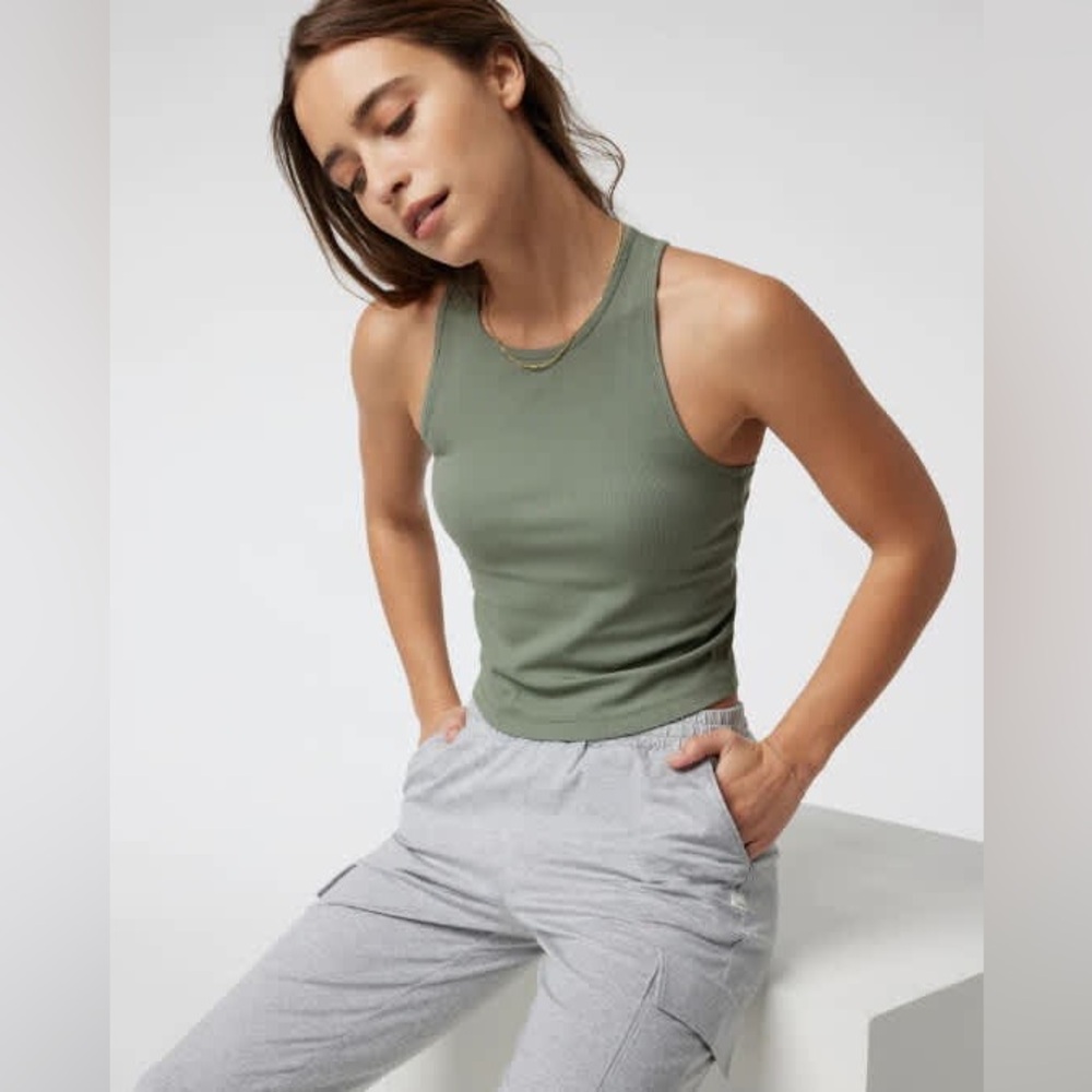 Vuori Olive Green Tank Top